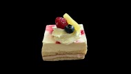 Framboos vanille gebakje afbeelding